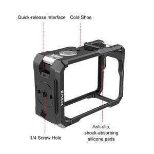 Cadre de <span class=keywords><strong>cage</strong></span> en aluminium de qualité aéronautique PULUZ avec griffe froide pour DJI Osmo Action6, cadre de prise de vue horizontale et verticale - Product Image 3