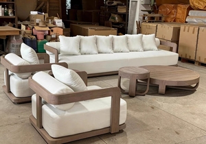 Modern Waterproof Garden Furniture Comfortable Outdoor Conversation Patio Set with Fire Pit for Hotels Villas - Product Image 6