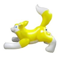 Noval Desgin PVC Jaune Imprimer Gonflable Chien Animal Poupée Sexy, vinyle Gonflable Animal Fille Poupée avec Sph