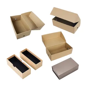 Stampa personalizzata scatole ondulate pieghevoli regali abbigliamento scarpe di carta scatole di imballaggio vendite di vari tipi