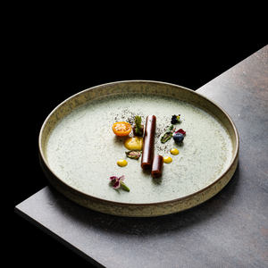 YAYU Vintage Vaisselle <span class=keywords><strong>Portugal</strong></span> Coloré Mat Café Porcelaine Apéritif Plat De Service Assiette Vert Assiettes En Céramique pour Restaurant - Product Image 1