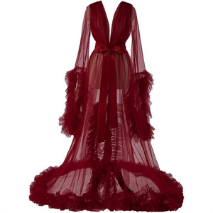 Robe <span class=keywords><strong>de</strong></span> maternité en maille fine pour séance photo, jupe longue, vêtements <span class=keywords><strong>de</strong></span> studio, tenue <span class=keywords><strong>de</strong></span> maternité sexy haut <span class=keywords><strong>de</strong></span> gamme pour défilé, chemise <span class=keywords><strong>de</strong></span> nuit - Product Image 2