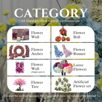 Bunga Artifisial Dekorasi Pesta Lembut Warna Kuning Biru, Krisan Tinggi, Hydrangea, dan Ping Pong Floral untuk Pernikahan