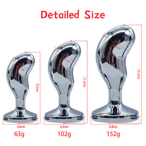 خرزات توسيع شرجية للبالغين من الجنسين، سدادات شرجية معدنية كبيرة، ألعاب جنسية BDSM، مجوهرات شرجية - Product Image 5