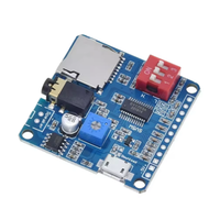 Module de lecture sonore vocale, module de lecteur MP3, carte amplificateur de classe D avec déclenchement I/O UART, 5W, stockage 8M, carte SD/TF, DY-SV8F