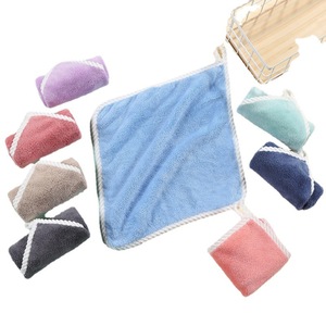 Carlota Coral Fleece <b>Square</b> Towel 30x30 Cm Quick Dry For Kids Bath Towels - Product Image 5