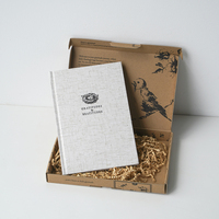 Couverture rigide personnalisée A5 gratitude Béatitudes Carnets de notes en lin avec boîte cadeau en raphia
