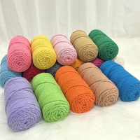 Cuerda de Algodón 100% para Cestas Tejidas, Hilo de Macramé Colorido de 2mm para Tejer a Mano, Hilo Trenzado Sólido Teñido de Fantasía