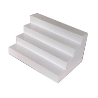Design personnalisé moderne et écologique échelle de stockage de cosmétiques de bureau présentoir 3 étagères acrylique blanc pour boîte aveugle parfum