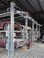 Ascenseur automatique hydraulique de stationnement de voiture Système robotique à 4 colonnes Parking vertical et horizontal en acier pour 3 voitures
