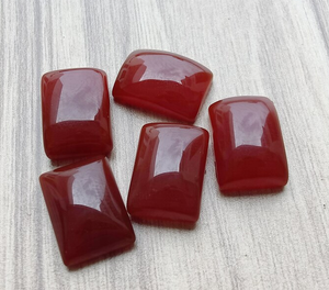 Ónix Rojo Natural en Forma Rectangular de 12x16 mm, Cabujón de Piedra Preciosa con Reverso Plano, Adecuado para Anillos, Collares, Fabricación de Joyas, Pulseras - Product Image 3