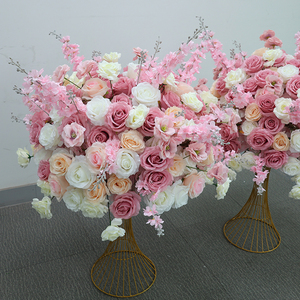 Bouquet de fleurs mélangées Roses roses artificielles fleurs de <span class=keywords><strong>cerisier</strong></span> pour mariage décor à la maison saint valentin Thanksgiving Graduation - Product Image 5