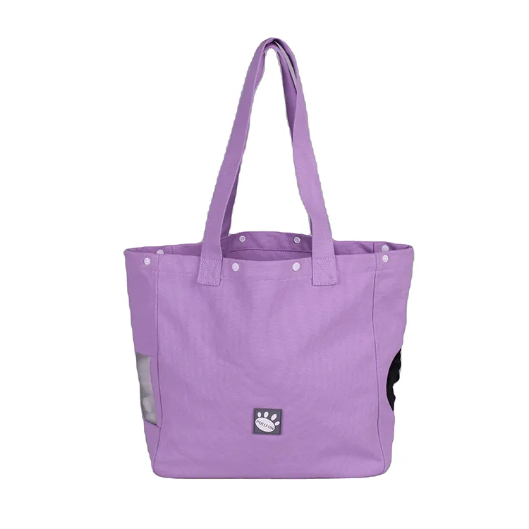 Katlanabilir küçük kedi köpek giden çanta Pet geri dönüşüm Tote çanta taşıyıcı özel Logo