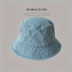 Sombrero de cubo personalizado de gama alta bordado Denim protección solar transpirable para pescadores uso al aire libre verano - Product Image 2