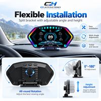 Jauge LCD GPS OBD2 P3 6 pouces avec mesureur de force G, 13 interfaces utilisateur, inclinateur multilingue et scanner PID pour la réglage automobile