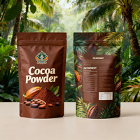 Sacs Mylar personnalisés imprimés, résistants à l'humidité, avec fermeture éclair, pour emballage de chocolat, cacao et poudre