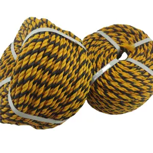 Высокопрочная Высококачественная желтая черная 32 нити, витая веревка из ПЭ, тигра