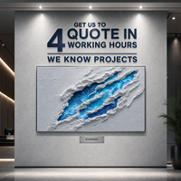 Weiße Zerrissene Blaue Galaxie-Nebel 3D-Geschnitzte Textur Wandkunst Silberrahmen Moderne Hotel-Flur Akzentwand Kundenspezifische Großproduktion OEM