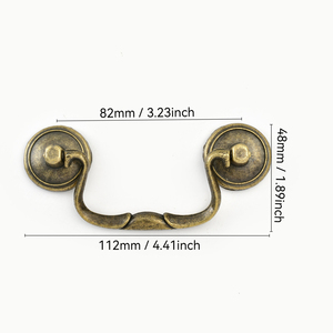 Poignées de <span class=keywords><strong>meubles</strong></span> rétro en alliage de zinc à double trou, poignées de tiroir et de porte de placard, quincaillerie de <span class=keywords><strong>meubles</strong></span> en bronze antique - Product Image 2