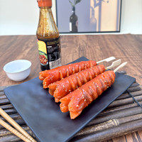 Aliments de simulation : Barbecue japonais au charbon de bois, croquettes de gluten croustillantes, modèle de nouilles de poulet de Nagoya, haute simulation pour vitrine