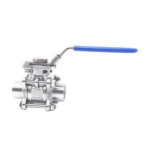 Vanne à boisseau sphérique sanitaire en acier inoxydable 304 de qualité alimentaire, à trois pièces, à plateforme haute, filetage <span class=keywords><strong>BSPP</strong></span>, sans retenue - Product Image 6