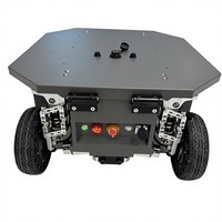 Châssis de robot à quatre roues indépendantes, charge utile 80 kg, suspension, direction, système de navigation, robot d'inspection de sécurité