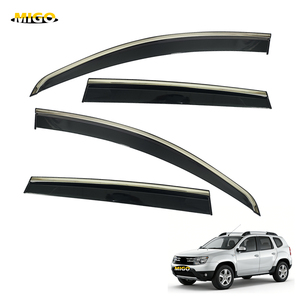 Set di 4 Deflettori Vento per Finestrini Auto, Nastro Adesivo <span class=keywords><strong>Nero</strong></span> Fumé, per Renault <span class=keywords><strong>Dacia</strong></span> <span class=keywords><strong>Duster</strong></span> 2010-2016, Fornitura Diretta dalla Fabbrica |   OEM - Product Image 1