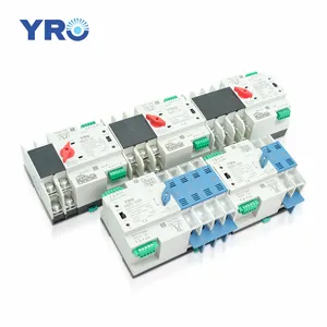 YRO 125A interrupteur de transfert automatique ATS avec rail din pour générateur monophasé 3 phases interrupteur de commutation automatique