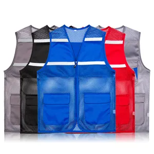 Wholesale Cheap Men's Vests Fishing Vest Plussize Multi-pocket Photography Summer Hot Mesh Vests