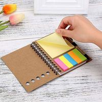 Bloc-notes personnalisé en cuir écologique et papier kraft avec notes adhésives, mini-carnet et stylo – Idéal pour le bureau et les entreprises
