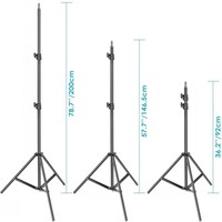 Support d'éclairage réglable de 210 cm (7 pieds), trépied métallique portable pour studio photo, anneau lumineux, boîte à lumière, réflecteur