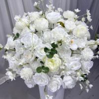 Buket Bunga Hydrangea Mawar Buatan Tangan dari Sutra Ukuran Besar untuk Pernikahan, Lamaran, Pesta, Dekorasi Rumah & Luar Ruangan