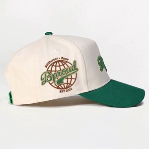 Customized Cotton 5 Panel <b>Frame</b> <b>Embroidery</b> New Snap Back Blank Wholesale Logo Unisex Baseball Hats Two-tone Cap Custom Sporty - Product Image 5