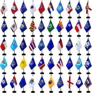 Drapeau de bureau en polyester, best-seller 2026, drapeau mondial personnalisé, style fanion de bureau, impression numérique durable - Product Image 1