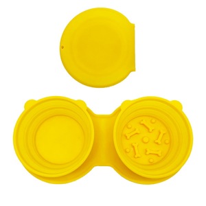 Pet Slow Feeding Bowl 2 In 1 Foldable Silicone Non Slip For Dogs And Cats Food Grade Material Rounded Shape - Product Image 4