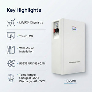 51V 48V 300Ah 15KWh Battery Pack 5kw 10kw 15kw Lithium <b>Iron</b> Phosphate Solar Power System 10KWh Capacity NEHC0003 10kwh Lithium B - Product Image 1