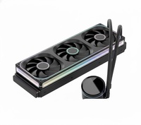 Radiateur CPU refroidi par eau Speedy SP-360 en aluminium avec affichage numérique, synchronisation ARGB, miroir quatre faces, PWM, pour boîtier d'ordinateur