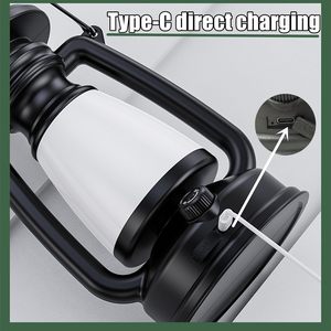 Linterna LED Recargable USB para Camping, Lámpara Portátil para Tienda de Campaña, Carga Solar, Regulación Continua de Intensidad, Luz Fría y Cálida, Venta al Por Mayor - Product Image 3