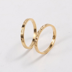 <b>Thin</b> Stackable Stainless Steel Star <b>Ring</b> Jewelry No Fade Gold Plated North Star <b>Rings</b> for Women - Product Image 6