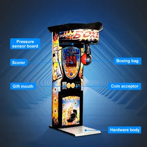 Kapalı sikke işletilen Arcade Redemption Kalkomat boks makinesi bir yumruk müzikal boks makinesi türkiye