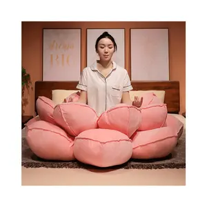 घर की सजावट के लिए विशाल लोटस कुशन तकिया, बड़े आकार का लोटस सोफा भरवां रसीला थ्रो पिलो कुशन