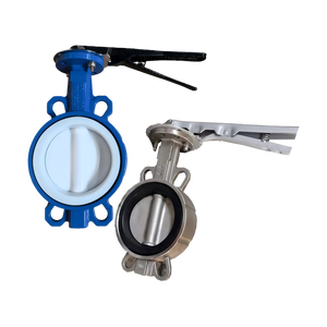 SS304วาล์วผีเสื้อแบบเกลียวติดมือ/316 PTFE/EPDM เรียงรายไปด้วยการกัดกร่อนไม่มีการรั่วไหล - Product Image 4