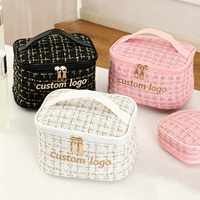 Nouvelle Trousse de Maquillage Portable 2026 avec Poignée, Organisateur de Voyage de Luxe pour Femmes, Étui de Rangement pour Articles de Toilette