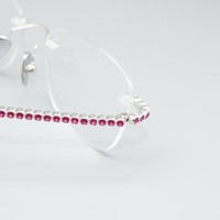 Montures de prescription personnalisées unisexe pour adultes en argent sterling 925 de luxe, sans monture, avec incrustation de moissanite, fabriquées à la main, livraison rapide