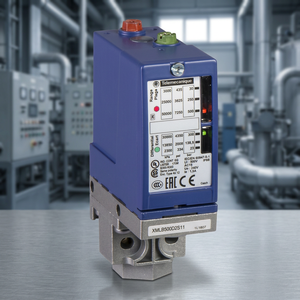 Pressostat réglable Telemecanique XMLB020A2S12 à 2 seuils, 1 contact ouvert, 20 bars, fabriqué en France - Product Image 3