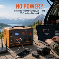 Station d'énergie solaire 500W 720Wh avec batterie LiFePO4, onduleur à onde sinusoïdale pure, contrôleur MPPT et recharge sans fil pour la vie hors réseau
