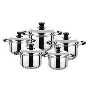 調理器具セット最新モダンな10ピースステンレス鋼ガラスカバー付きステンレス鋼蓋付き - Product Image 3