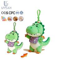 Porte-clés en peluche personnalisé UYEAH OEM/ODM, ours, cerf, chat, jouet animal souple pour enfants, avec logo personnalisé