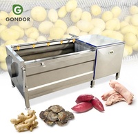 Cassave-wortelschiller Fruit Aardbei Peper Blad Restaurant Voedsel Groente Reinigings- en wasmachine met lifter