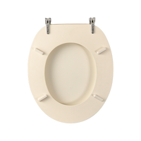 Siège de toilette en bois à fermeture douce - 18 pouces, couleur blanche